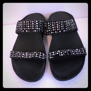 Fitflop black with rhinestones